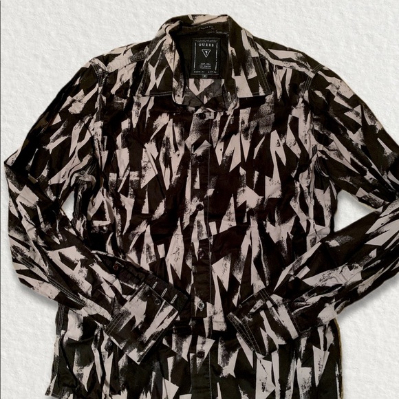 Guess Men’s L/S Graphic Shirt - Picture 1 of 2